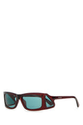 Prada OCCHIALI Burgundy Acetate Sunglasses — Burgundy