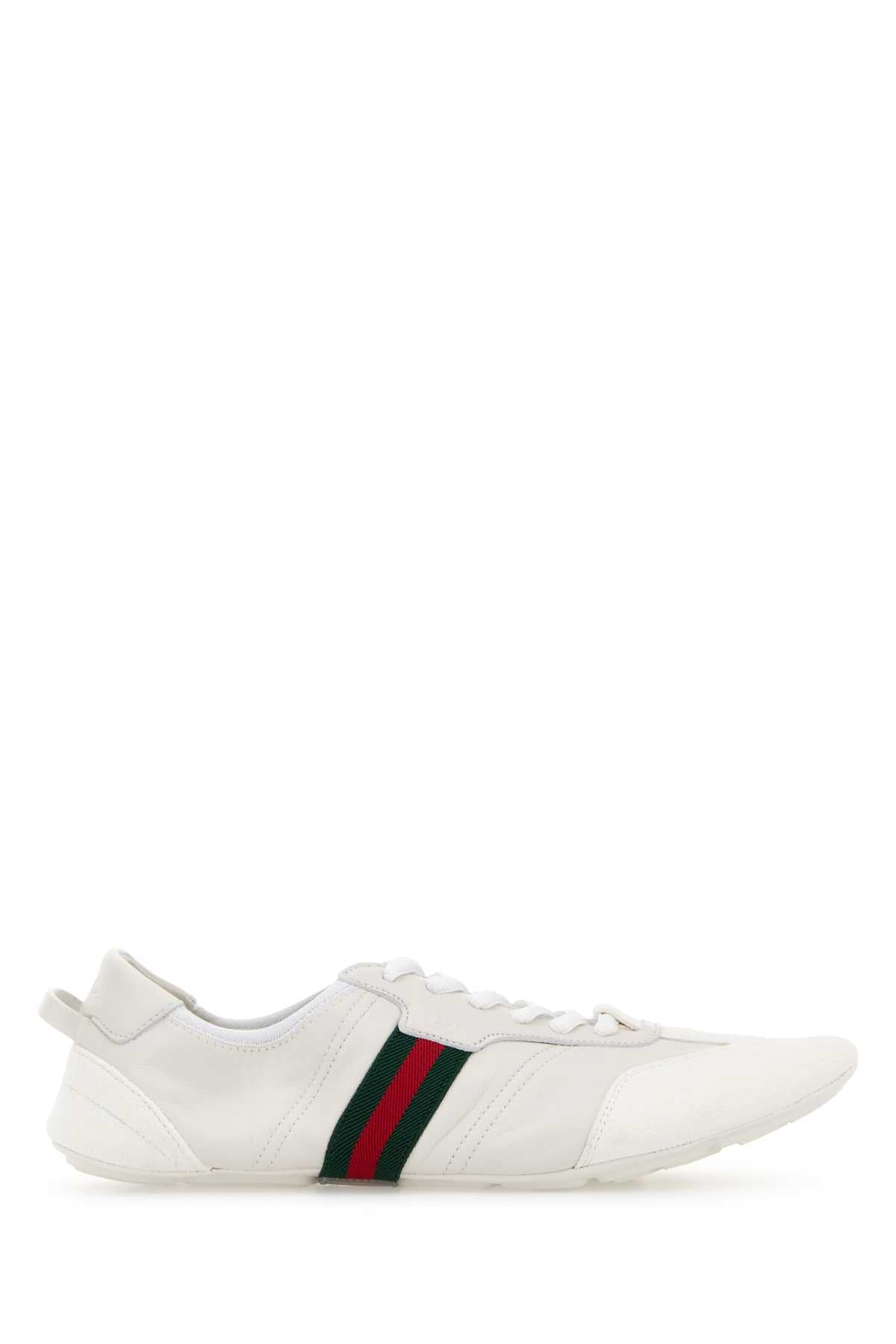 Gucci Leather and Suede Sneaker — White