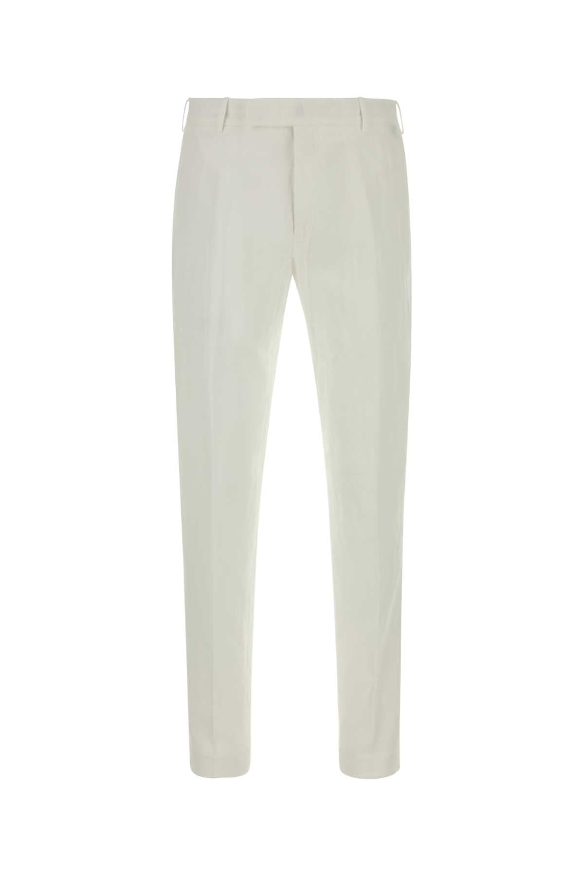 Pt Torino Lyocell Blend Trousers — White