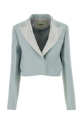 Fendi Wool Blend Tailored Blazer — Blue