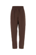 Brunello Cucinelli Viscose-Linen Blend Trousers — Brown
