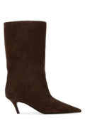 Amina Muaddi Boot Boot — Brown
