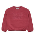 Moncler Jr Logo-Embroidered Sweatshirt — Red
