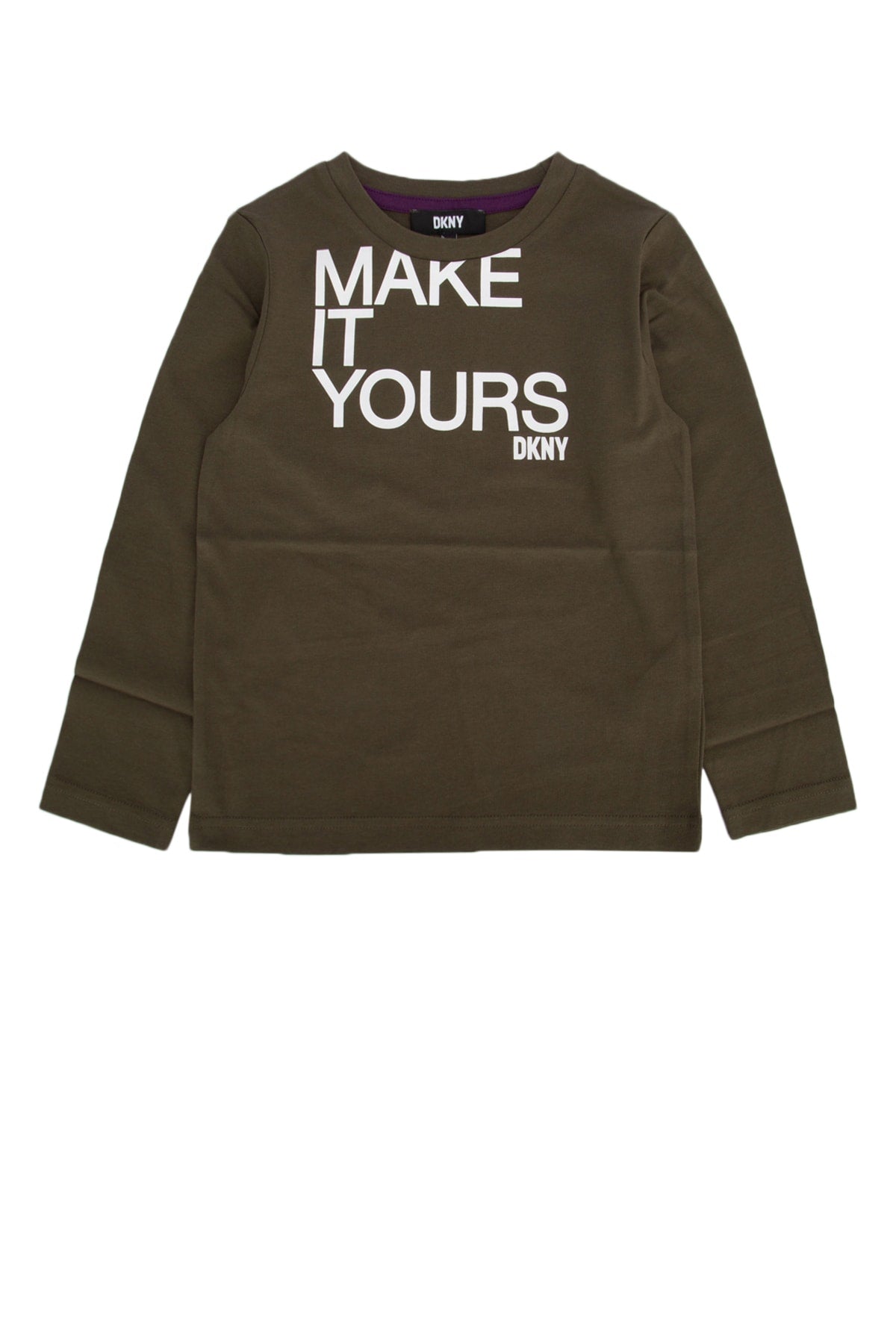 Dkny Junior Logo-Print Cotton Sweatshirt — Brown