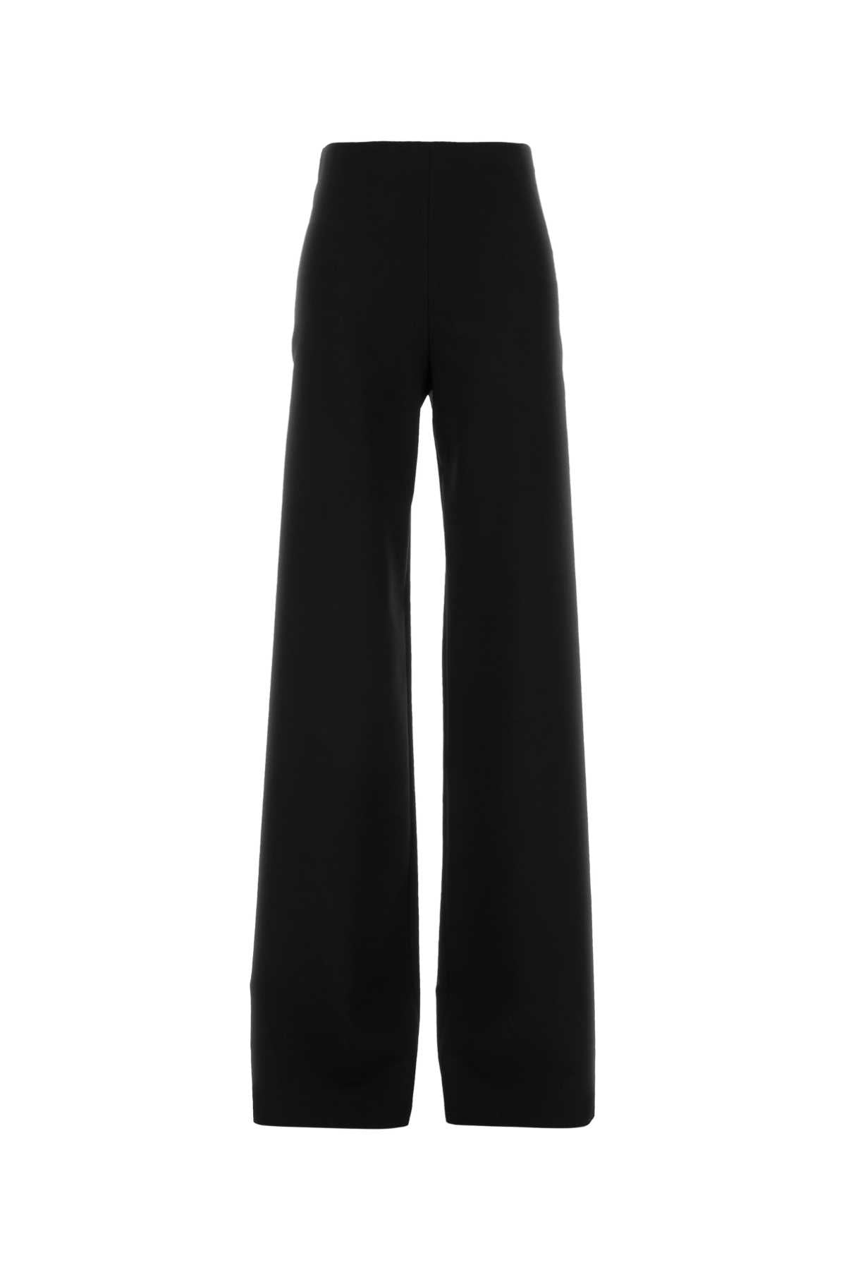 Gucci Stretch Wool Blend Wide-Leg Trousers — Black