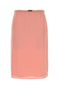 Gucci GG-Monogram Silk Skirt — Pink