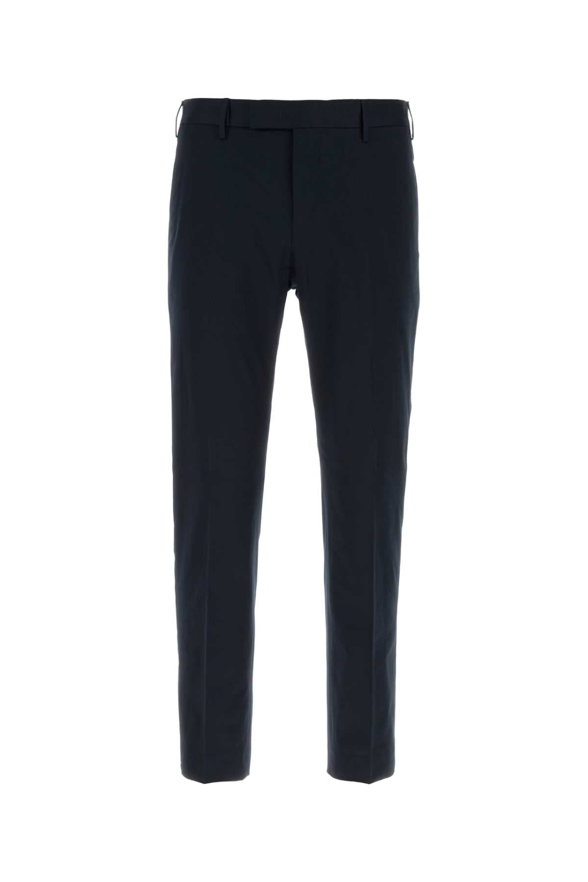 Pt Torino Cotton-Elastan Trousers — Black