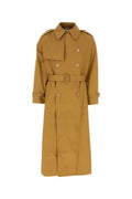 Vetements Oversized Cotton Trench Coat — Beige