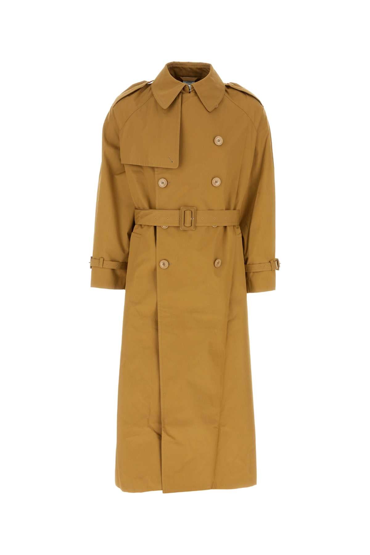Vetements Oversized Cotton Trench Coat — Beige