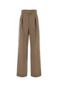 Valentino Garavani Mohair Wool Trousers — Beige
