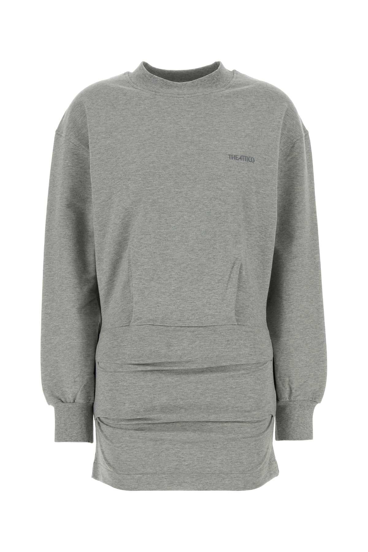 The Attico Dress Sweatshirt Dress — Gray