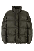 Prada Recycled Polyamide Quilted Down Jacket — Green