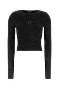 Diesel Ribbed Cotton T-Shirt — Gray