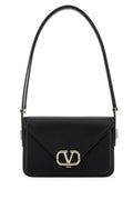 Valentino Garavani Leather VLogo Crossbody Bag — Black