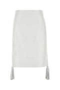 Bottega Veneta Pelle Skirt — White