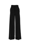 Moschino Crepe Wide-Leg Trousers — Black