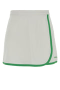 Sporty & Rich Contrast-Trim A-Line Skirt — White