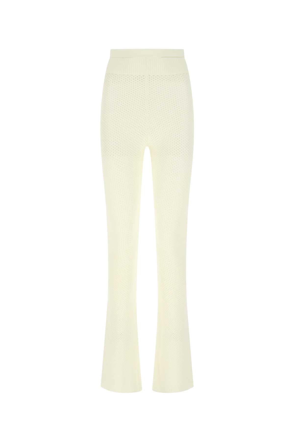 Andrea Adamo Stretch Viscose Blend Trousers — Beige