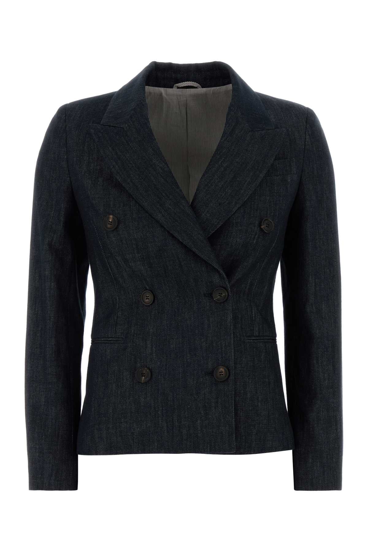 Brunello Cucinelli Doppiopetto Blazer — Navy