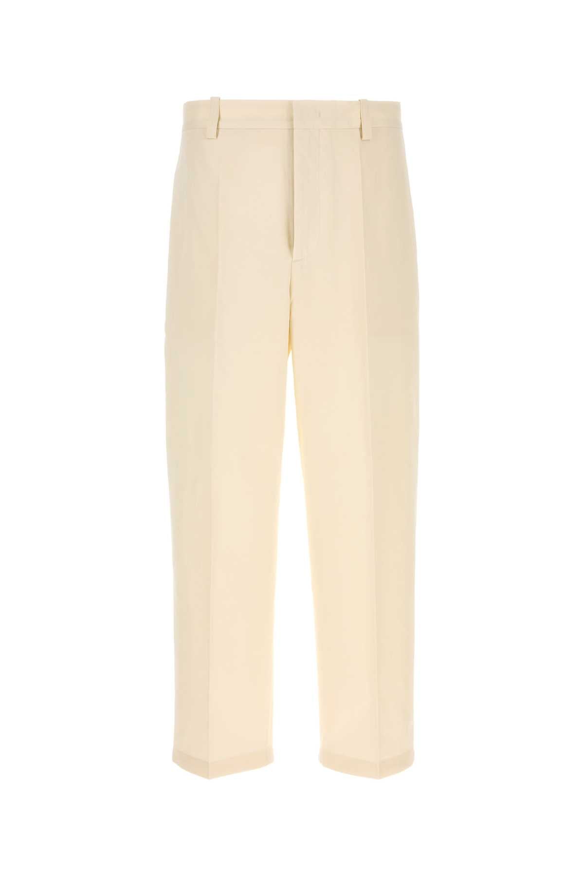 Jil Sander Cotton Trousers — Cream