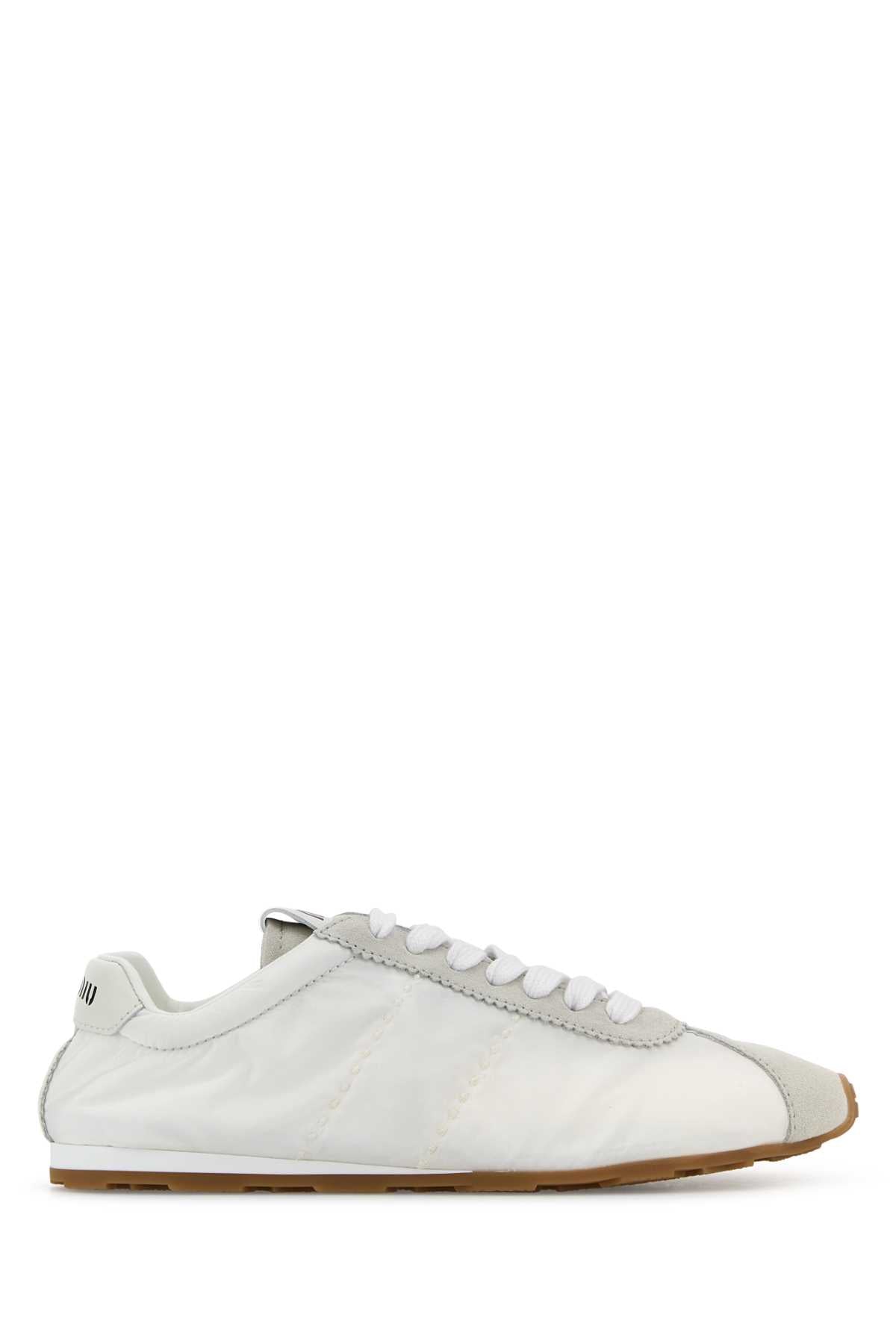 Miu Miu Plume Sneaker — Blanco