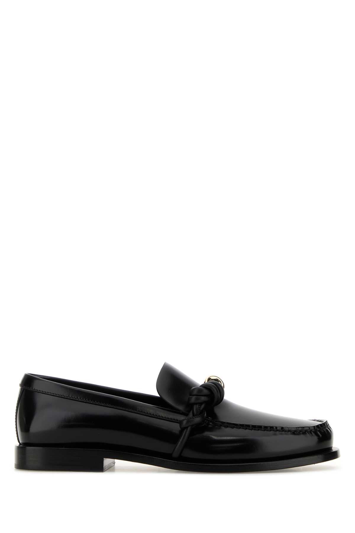 Jil Sander Leather Tangle Loafer — Black
