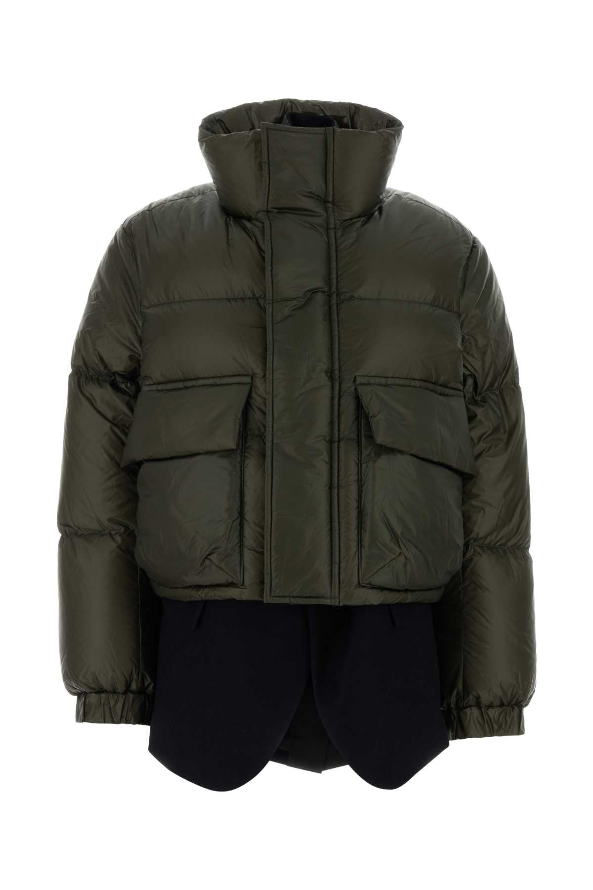 Sacai Melton Down Jacket — Olive