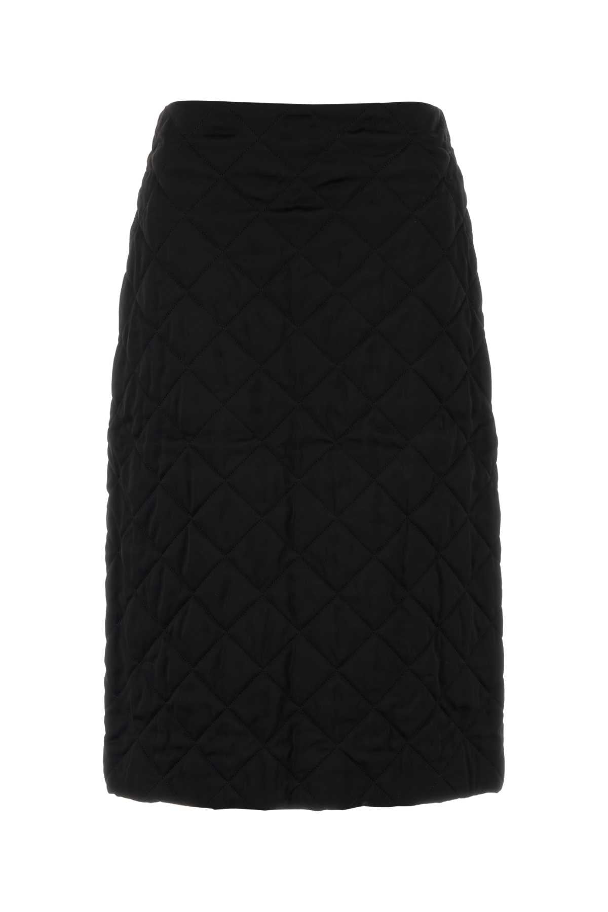Falda acolchada de viscosa Jil Sander — Negra