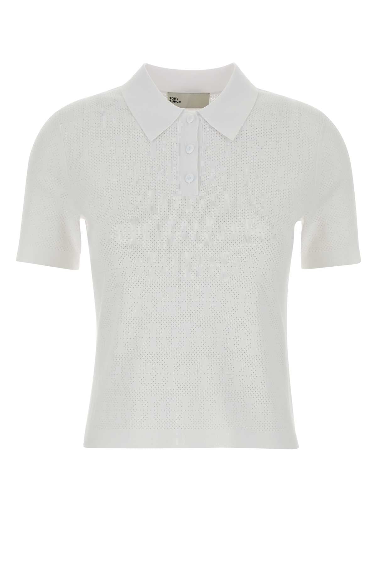 Tory Burch Viscose Polo — White