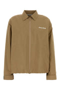 Miu Miu Recycled Polyester Windbreaker Jacket — Beige