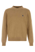 Prada Logo-Embroidered Cotton Sweater — Beige