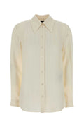 Gucci Ivory Crepe Silk Shirt — White