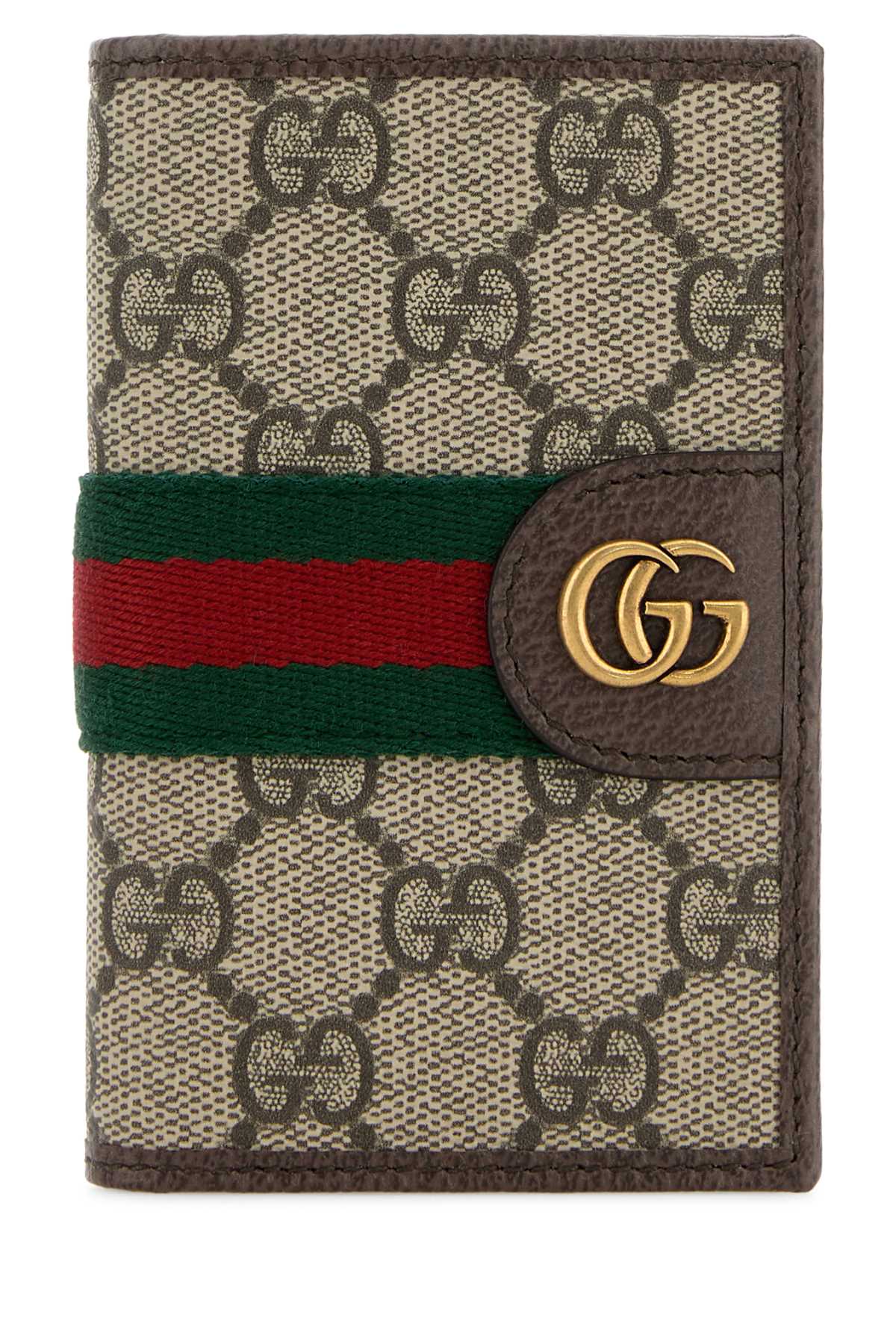 Gucci Ophidia Card Case — Beige