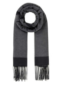 Saint Laurent Jacquard Scarf — Gray