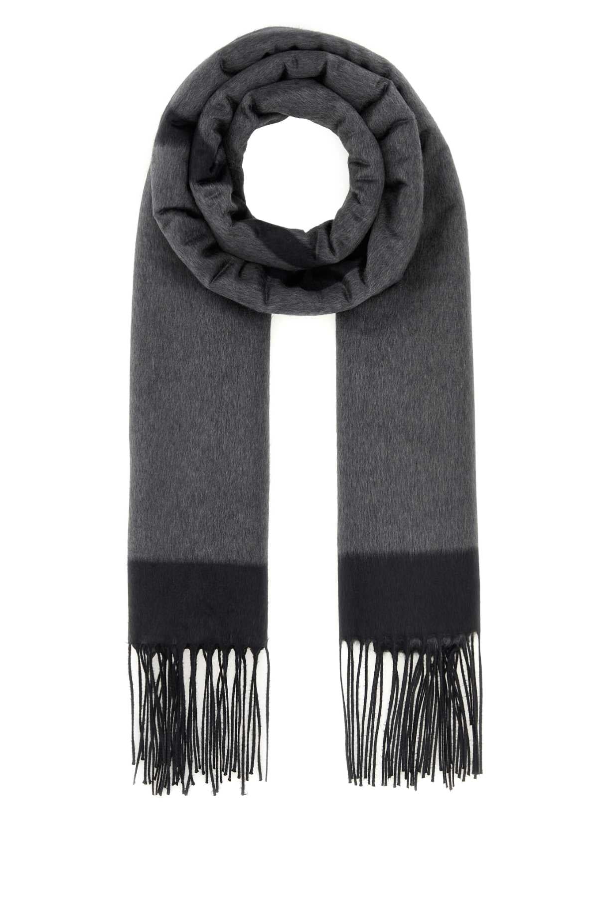 Saint Laurent Jacquard Scarf — Gray