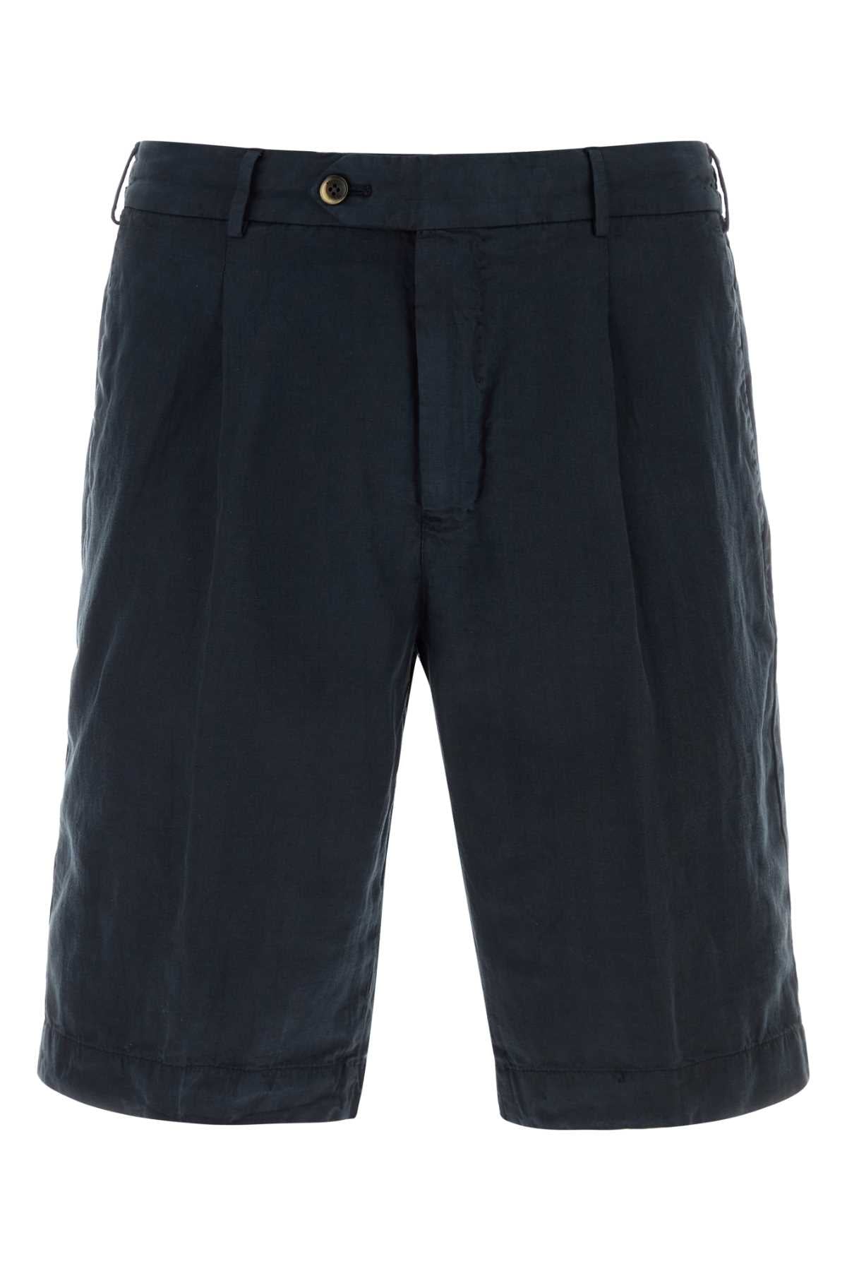 Pt Torino Lyocell Blend Bermuda Shorts — Navy
