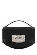 Durazzi Leather Mini Swing Top Handle Bag — Black