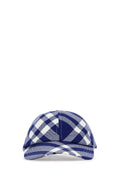 Burberry CAPPELLO Checked Wool-Blend Baseball Cap — Navy