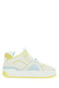 Just Don Leather Colorblock High-Top Sneaker — Multicolor
