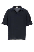 Saint Laurent Encolure Polo Shirt — Navy