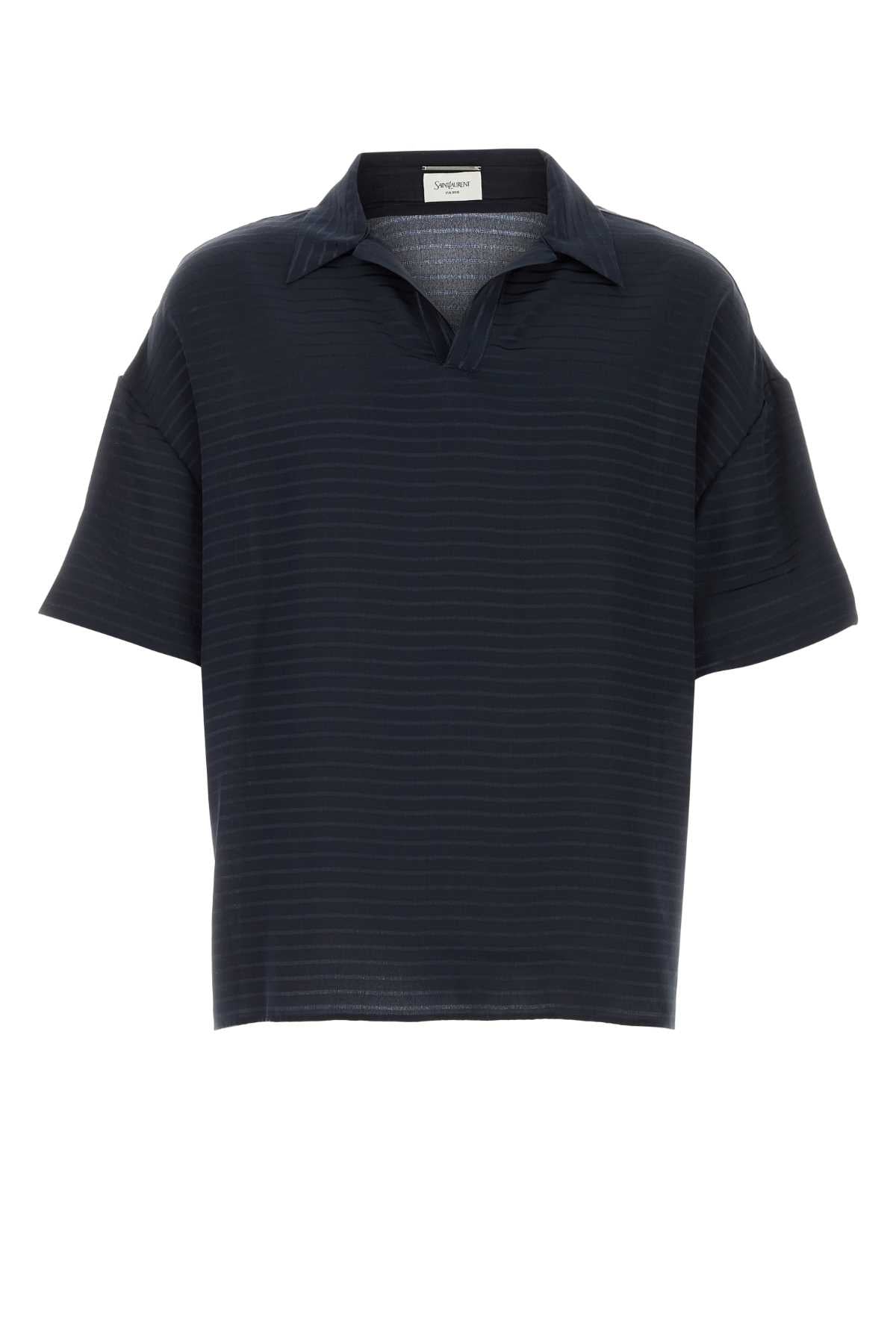 Saint Laurent Encolure Polo Shirt — Navy