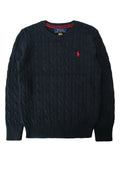 Polo Ralph Lauren Cable-Knit Crewneck Sweater — Navy