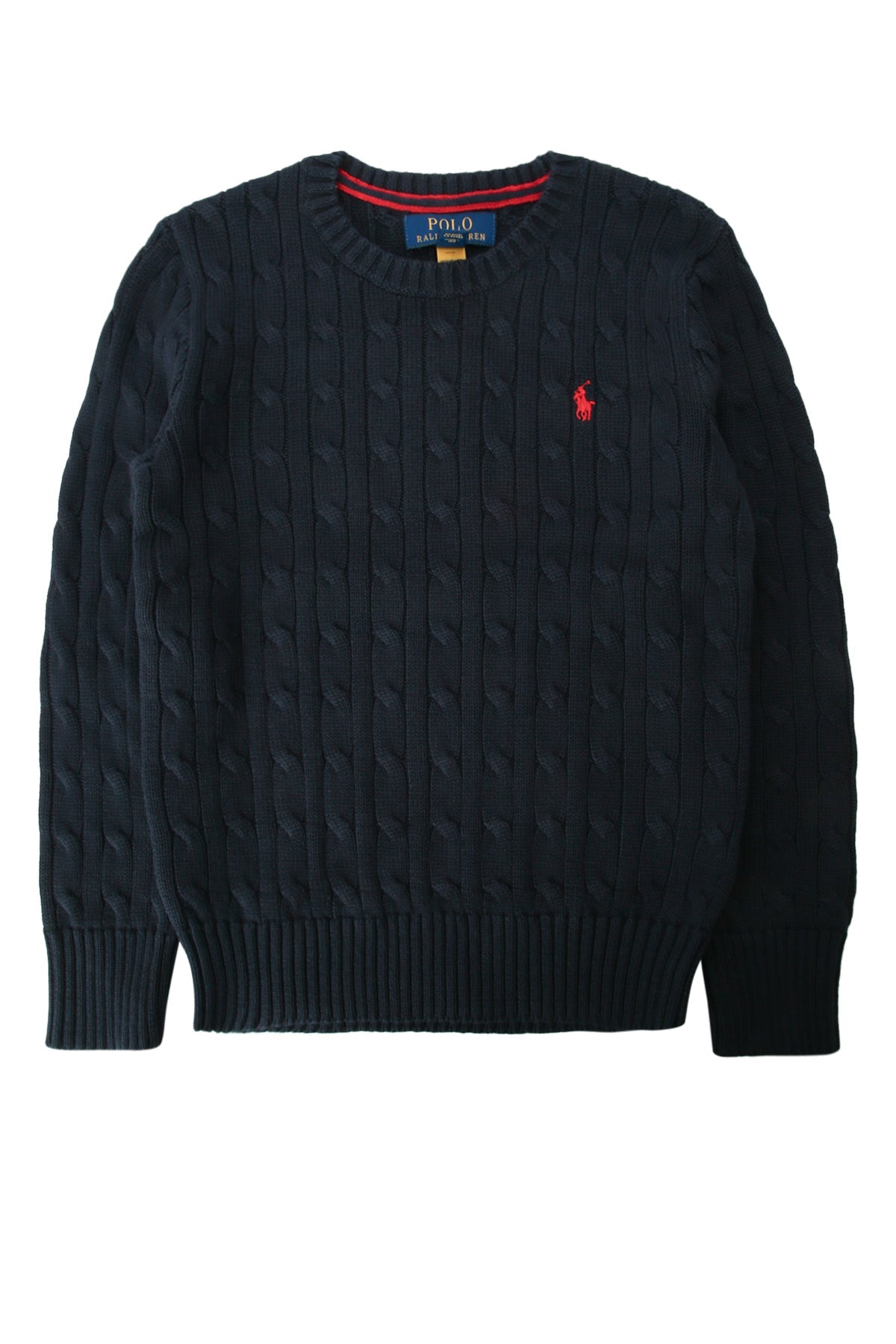 Polo Ralph Lauren Cable-Knit Crewneck Sweater — Navy