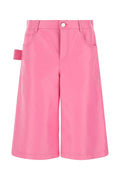 Bottega Veneta Nappa Leather Bermuda Shorts — Pink