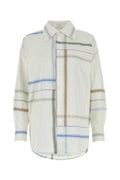 Bottega Veneta Embroidered Poplin Shirt — White