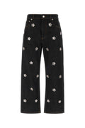 Marni Embroidered Denim Jeans — Black