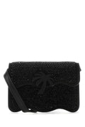 Palm Angels Sequin-Embellished Leather Crossbody Bag — Black