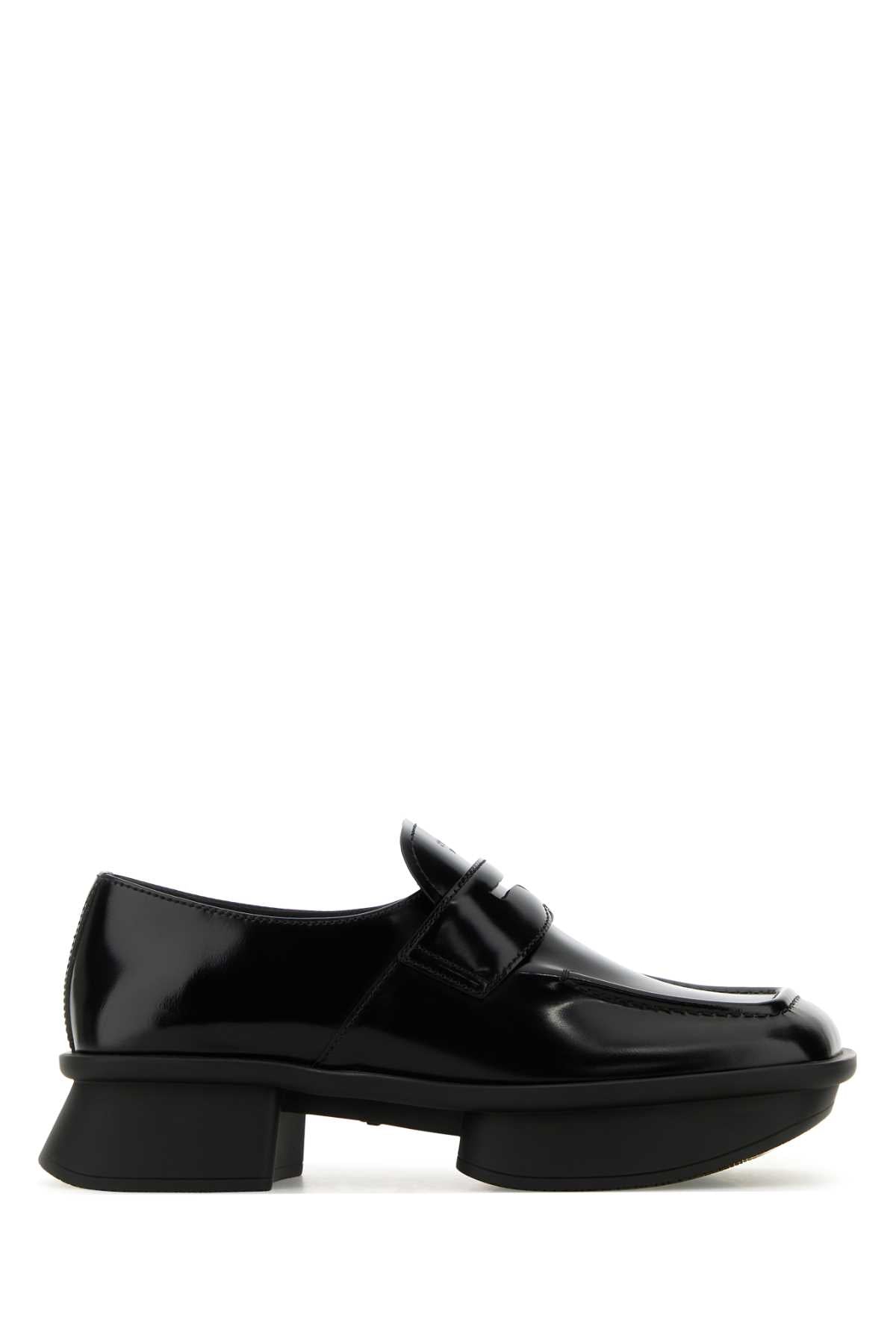 Prada Leather Platform Loafer — Black