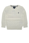 Polo Ralph Lauren Cable-Knit Crew Neck Sweater — White