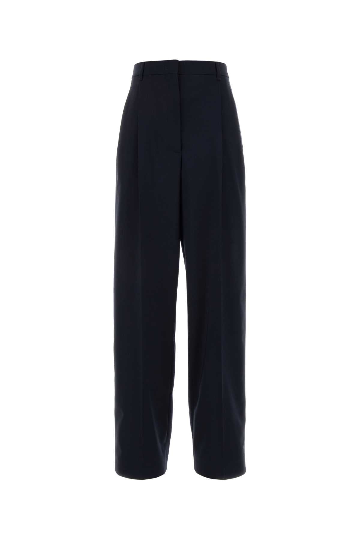 Miu Miu Stretch Virgin Wool Trousers — Blue